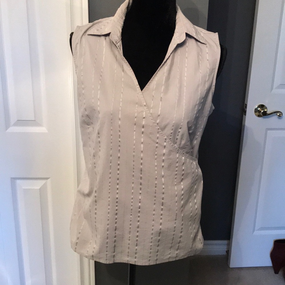 Rickis pinstripe sleeveless blouse